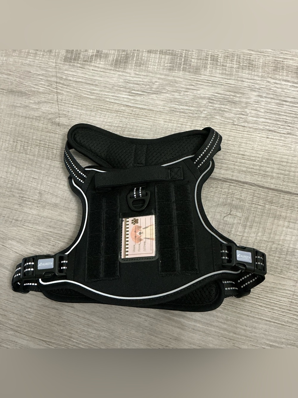 AUROTH Tactical No-Pull Dog Harness Black Reflective